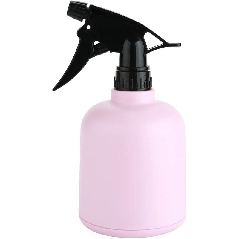 Plastic, Fine Mist Spray Bottle with Top Pump Trigger, Indoor Plant Watering Can Sprinkler for Floral Herbs Home Garden Pink (600ml)