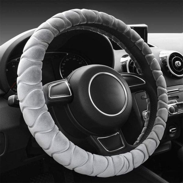 Plush Steering Wheel Cover, Winter Steering Wheel Cover, Steering Wheel Cover, Universal Plush Steering Wheel Cover, Telescopic Steering Wheel Cover