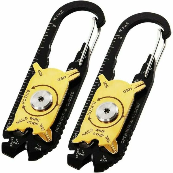 Pocket Multi Tool, 2Pcs Impact Screwdriver Opener Keychain Tool Outdoor Pocket Tool