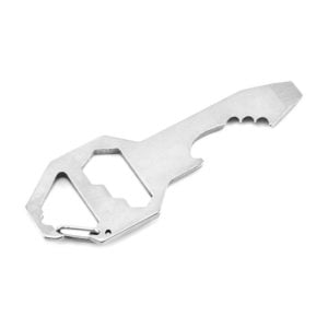 Pocket Tool Outdoor Multi-Function Tool Bottle Opener Screwdriver Ruler Screw Wrench Wire Stripper Bit Screwdriver - Silver