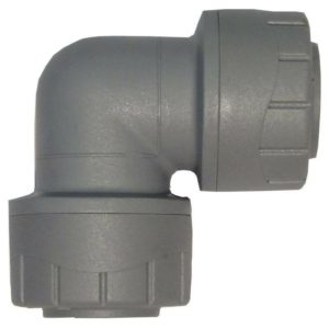 PolyPlumb PB128 28mm 90 Degree Elbow - Grey Single - Polypipe