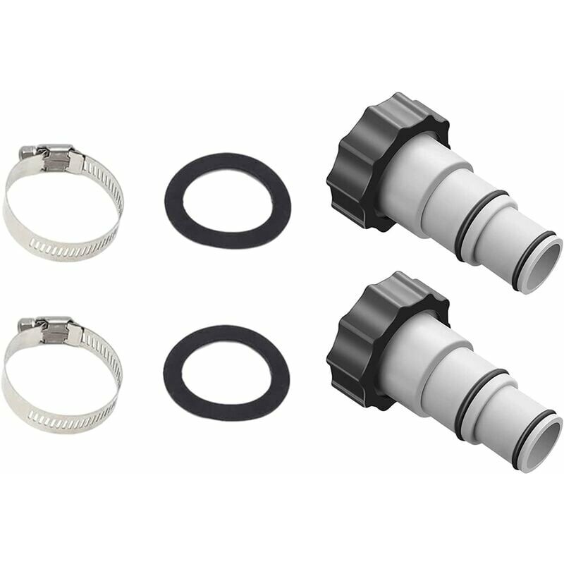 Pool Hose Adapter A, Swimming Pool Hose Adapter, 38mm and 32mm Diameter, Pool A Adapter, Hose Adapter for Pumps Hose Connector with (2pcs)