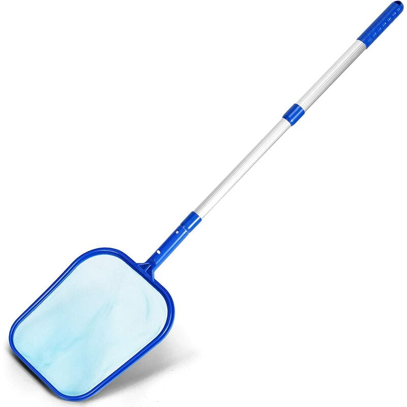 Pool Skimmer Net with Adjustable Telescoping Pole 17-40 - Fine Mesh Net - Leaf Skimmer for surface cleaning of swimming pools, hot tubs, spas and