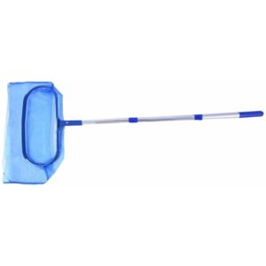Pool Skimmer Net with Telescopic Pole Removal Leaf Rake Swimming Pool Ponds Fast Cleaning Tool with Heavy-Duty Aluminium Frames Deep Mesh Nets