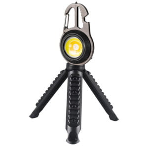 Portable LED Flashlight with Stand Rechargeable Keychain Light Multi-Tool Pocket Light with Bottle Opener Wrench Screwdrivers for Camping Fishing