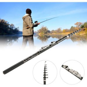 Portable Telescopic Fishing Rod Carbon Fiber Ultra Light Retractable Fishing Rod Pole Carp Fishing Tackle Accessory, 2.7m - 2.7m