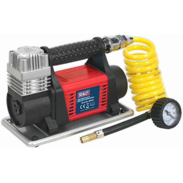 Portable heavy duty 12V Tyre Inflator / Mini Air Compressor - 100PSI Max Pump