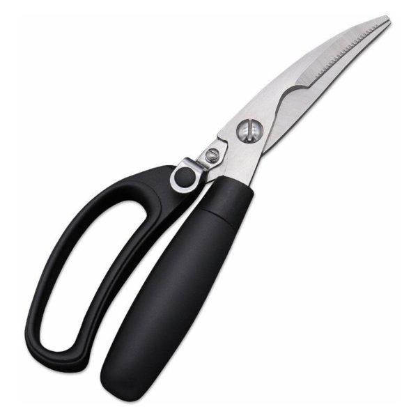 Poultry shears, Poultry shears with sharp hardened stainless steel blades and plastic handles, Kitchen shears for precise cutting in comfort, bone