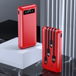 Power Bank Portable Charger 10000mAh with Visible Digital Display Fast Power Bank Mini Power Bank for iPhone, Samsung and digital product etc,Red
