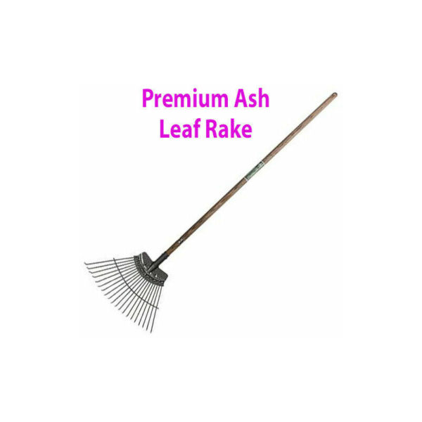 Premium Carbon Steel 1550mm Lawn Leaf Rake Garden Leaves Patio Ground Tool