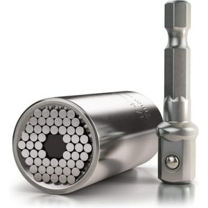 Premium Universal Wrench - Universal Socket Wrench Multi-Function Adapter - Power Grip Universal Wrench - Universal Nut Repair Hand Tool 7-19mm with