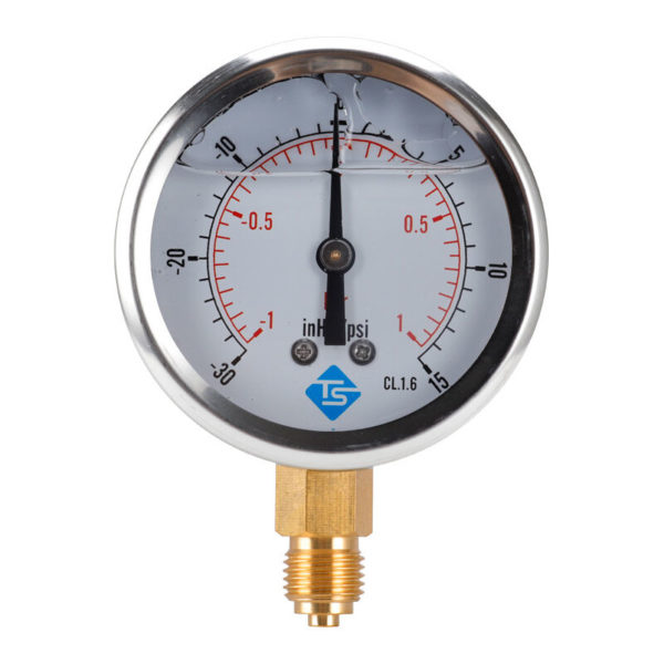 Pressure Gauge, -30-0 inHg/psi, -1-0 bar, 1/4 npt Bottom Mount, Air Pressure Gauge Water Pressure Gauge Hydraulic Pressure Gauge Oil Pressure Gauge,