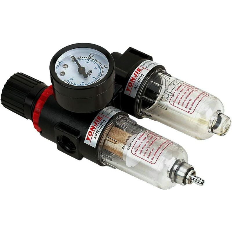 Pressure reducer with pressure gauge Einheit1 / 4 air compressed water separator pressure regulator for compressor, pneumatic filter gas controller