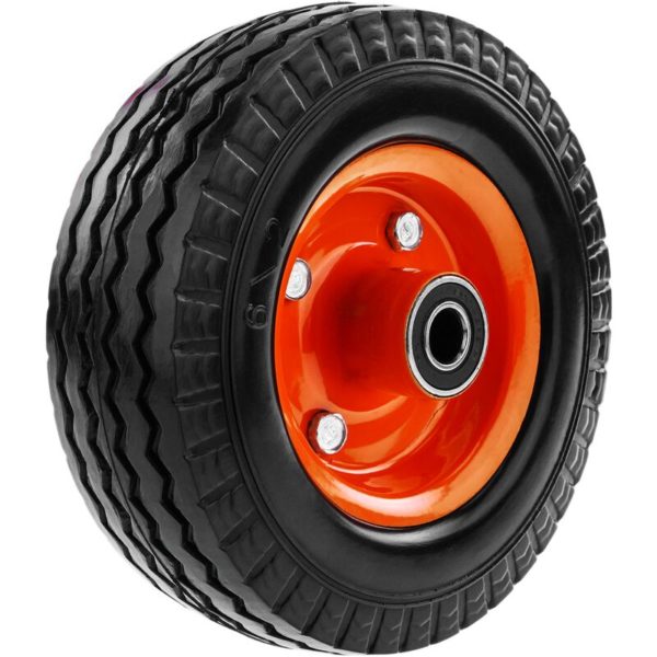 PrimeMatik - Wheelbarrow solid wheel 110 lbs 6x2 152x50 mm. Replacement tyre for transport platform