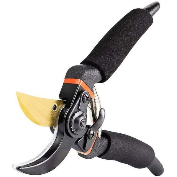 Professional 8 Inches Premium Titanium Bypass Pruning Shears, Premium Utility Garden Clippers Scissors Sponge Handle