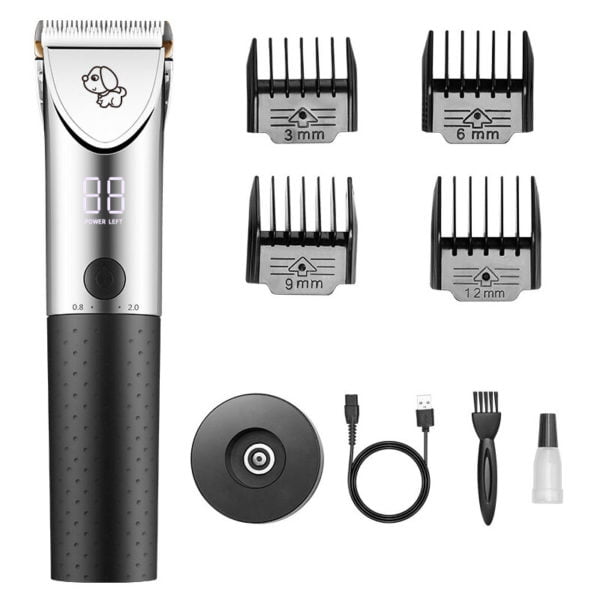 Professional Dog Clipper Cordless Electric Dog Hair Trimmer Dog Grooming Kit Cat Shaver Pets for dog cat hair around face eyes ears hind legs
