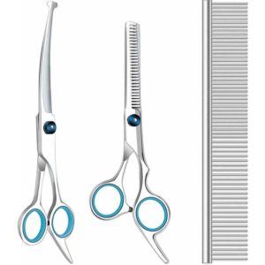 Professional Dog Grooming Scissors With Safety Round Tips,pet Grooming Scissors Thinning Cutting Shears For Dogs And Cats - Thsinde
