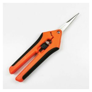 Professional manual pruning shears G85 stainless steel orange black straight pruning shears card packaging (orange)