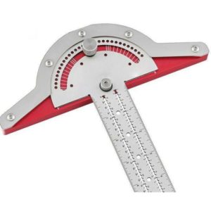Protractor Angle Finder, Woodworkers Edge Ruler, t Square, t Ruler, Straight Edge inch Ruler,Multi-Function Angle Measure Tool Woodworking Metal
