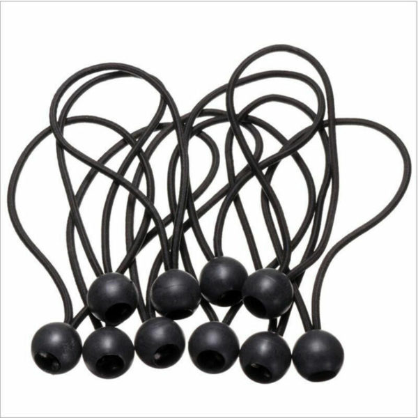 Qersta - 30pcs Bungee Cord, Rubber Bungee Cord with Ball, for Tarp, Pavilion, Tent, Curtains, Garden Fence. Greenhouse Cover Fixing, Trailer Cover