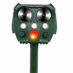 Qersta - Bird Repeller, Ultrasonic Solar Repeller, Five Files, Green Grass.