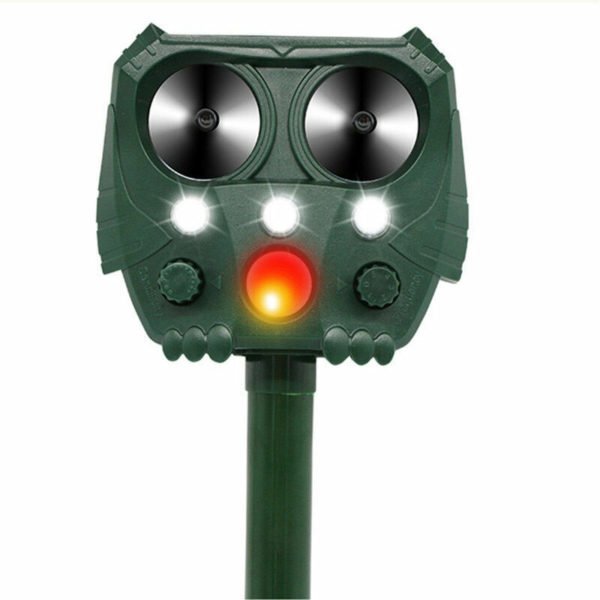 Qersta - Bird Repeller, Ultrasonic Solar Repeller, Five Files, Green Grass.