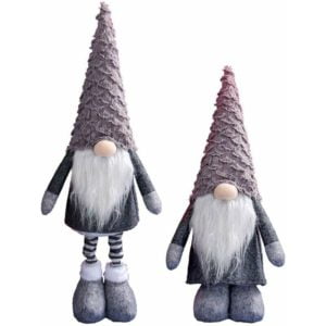 Qersta - Christmas Decorations Telescopic Doll Faceless Old Man Doll Window Ornaments