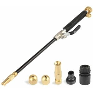 Qersta - High Pressure Water Jet Gun Car Washer High Pressure Washer Lance with Brass Standard Garden Hose End Washer 2 Brass Nozzles for Car Windows