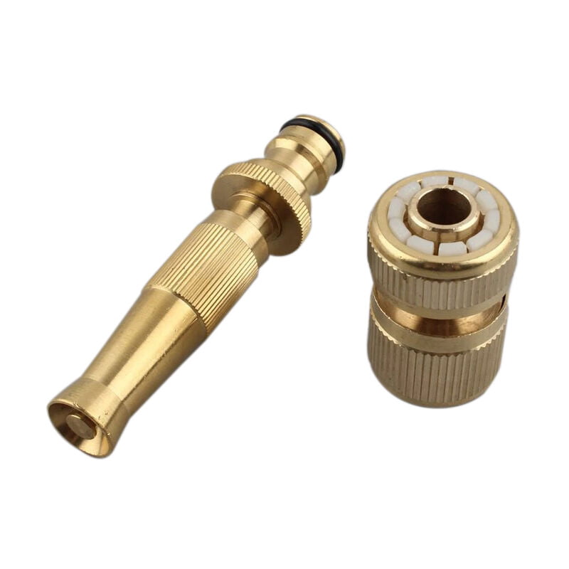 Qersta - High Pressure Water Spray Nozzle, Quick Connector Direct Sprinkler, Adjustable Garden Hose, 4 Point Water Connection