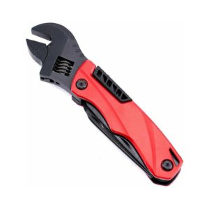 Qersta - Multi-function tool wrench pliers folding knife wrench outdoor combination tool (red)