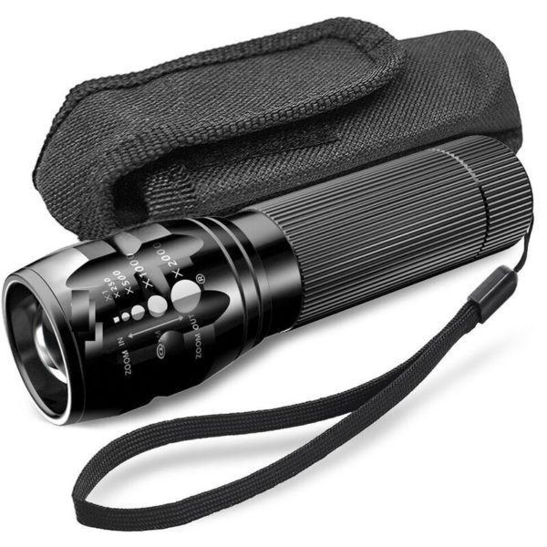 Qersta - Three-speed zoom led flashlight with bike-specific telescopic focus