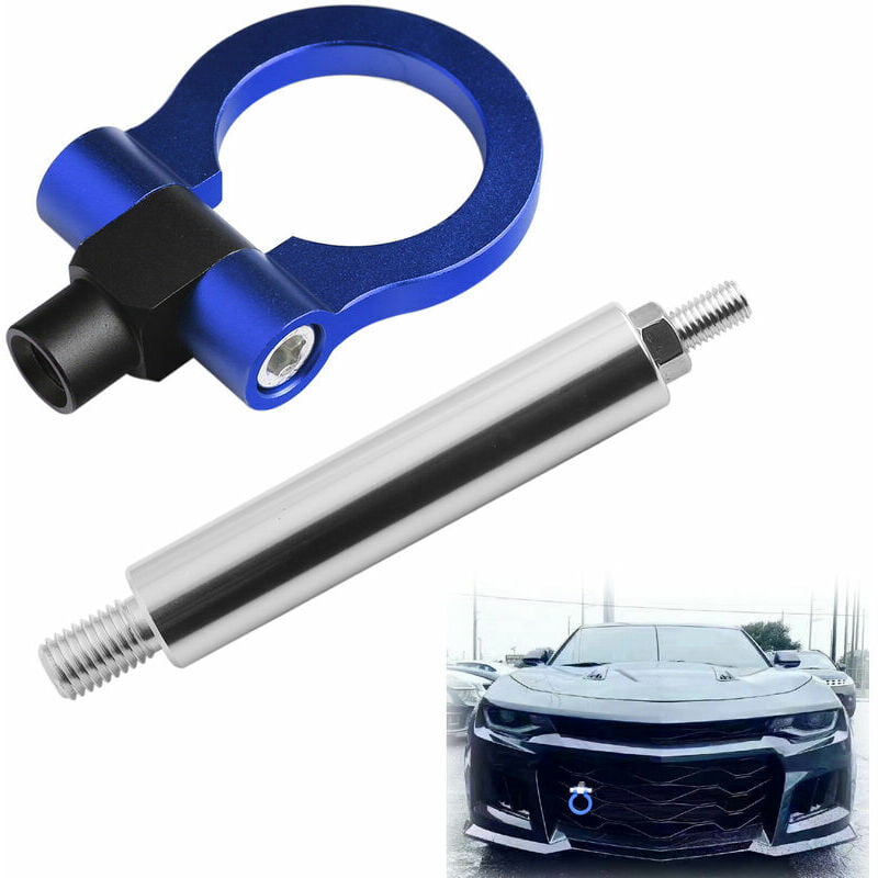 Qersta - Trailer Hook Decorative Trailer Ring Tow Hook Front Bumper Metal Spray Paint Tow Hook Replacement for Chevrolet Camaro (2016+) - Blue