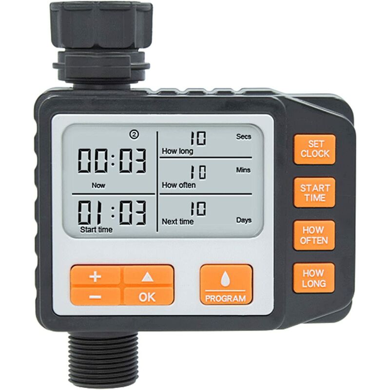 Qersta - Water Timer, Outdoor Watering Controller Automatic Sprinkler Electronic Hose Timer, for Garden Greenhouse Vegetable Plant Lawn Landscape
