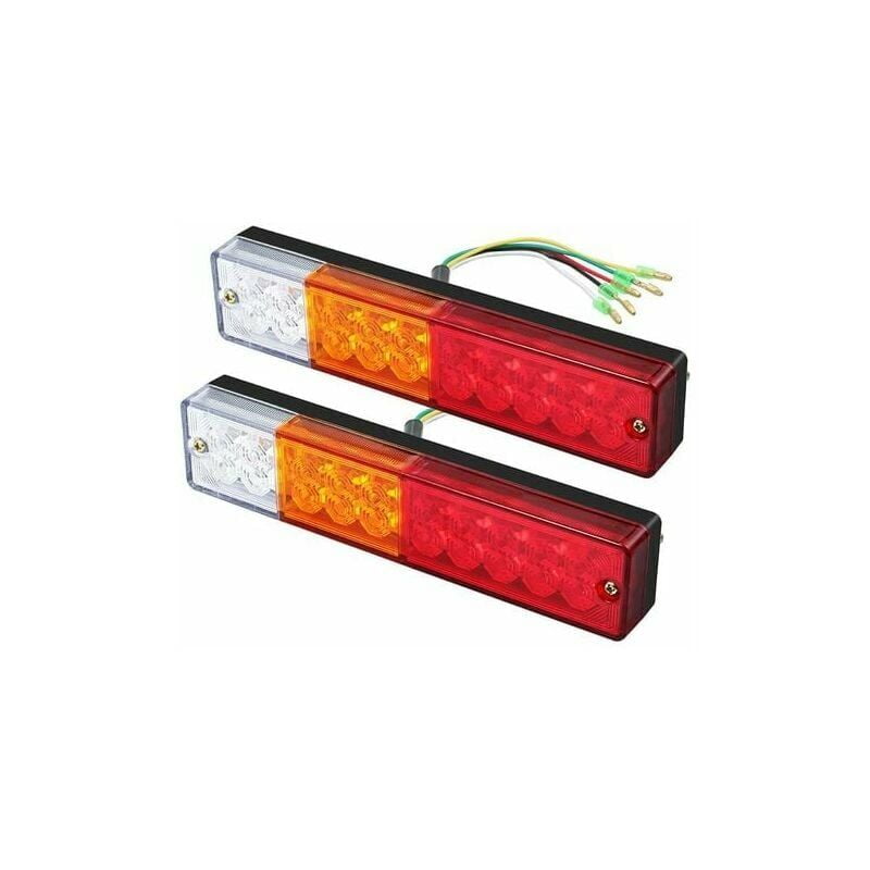 Qersta - x led Tail Lights Reversing Brake Turn Signal Lighting Rear Headlight 40 led Univesel 12V 24V for Trailer Truck Caravan uv Boat Motorhome