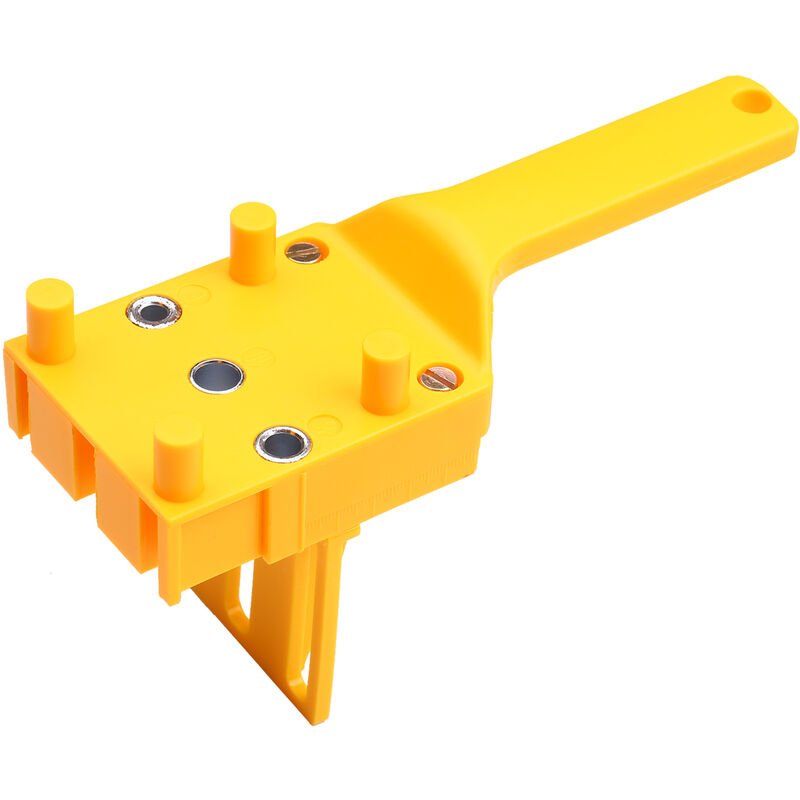 Quick Wood Doweling Jig ABS Plastic Handheld Pocket Hole Jig Fit 6/8/10mm Bit Hole Puncher For Carpentry Dowel Joints Drill Guide Metal Sleeve