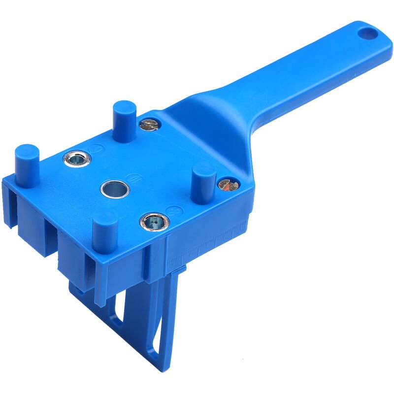 Quick Wood Doweling Jig abs Plastic Handheld Pocket Hole Jig Fit 6/8/10mm Bit Hole Puncher For Carpentry Dowel Joints Drill Guide Metal Sleeve