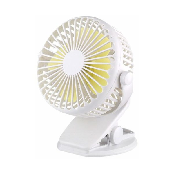 Quiet usb Fan, Portable usb Desk Fan with Rechargeable Battery, 360° 3-Speed Cooling Fan