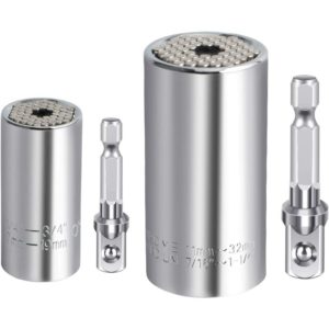 READCLY-Universal Wrench Socket Set Sleeve 7-19mm 11-32mm Drill Socket Magic Wrench Multi Hand Tools Gator Grip Universal Socket Wrench