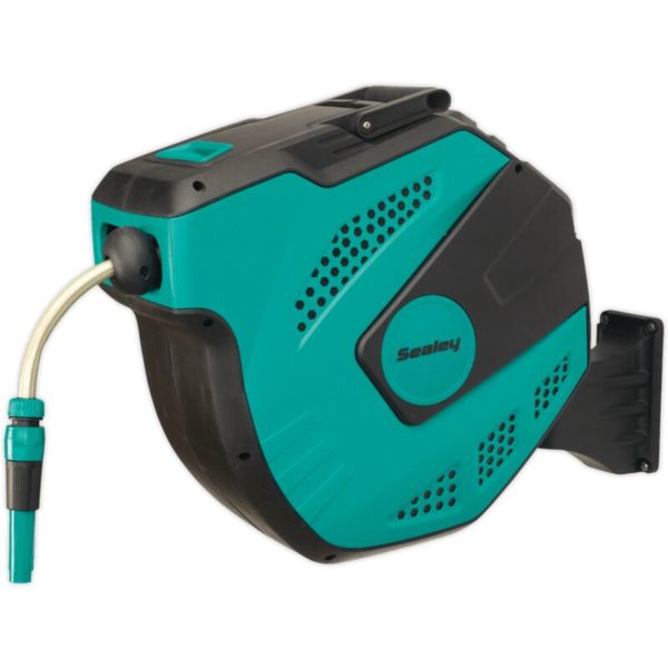 RWH20 Auto-Rewind Control Garden Hose Reel 20m - Sealey
