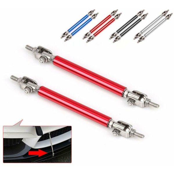 Race Car Modification Accessories Telescopic Wraparound Tie Rod Front Lip Tie Rod 75 100 150 200MM - Red 100MM dontodent