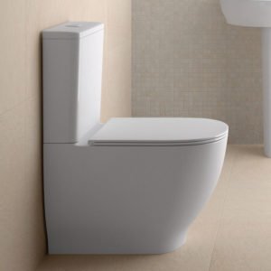 Rak Ceramics - rak Moon Close Coupled Toilet with Push Button Cistern - Soft Close Seat