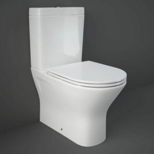 Rak Ceramics - rak Resort Mini Rimless Close Coupled Back to Wall Toilet Pack - Slim Sandwich Soft Close Seat