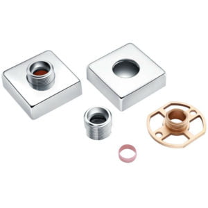 Rak Exposed Square Shower Bar Mixer with Easy Fitting Kit Pair - RAKSHW5002 - Chrome