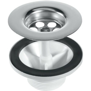 Rak Kitchen Sink 1.5 Stainless Steel Round Waste Plug For GOSINK8 - Silver