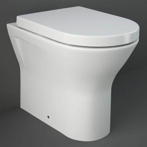 Rak Resort Rimless Back to Wall Toilet - Soft Close Seat