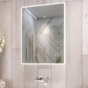 Rakceramics - rak Amethyst led Bathroom Mirror Demister Pad Shaver Socket IP44 700 x 500mm - Silver