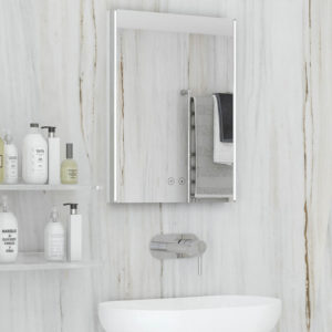 Rakceramics - rak Resort led Mirror with Demister Pad and Shaver Socket 700mm h x 550mm w