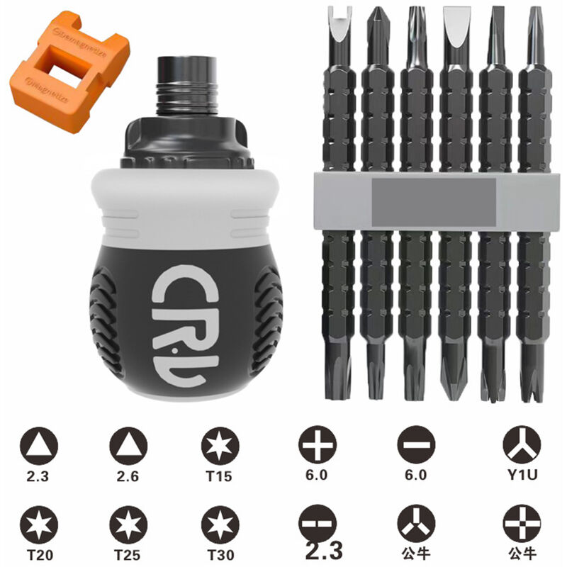 Ratchet Screwdriver Set Labor-saving Telescopic Dual-purpose Ratchet Screw Bits Repair Tool Kit for Smart Phone Computer Watch Glasses Electronics