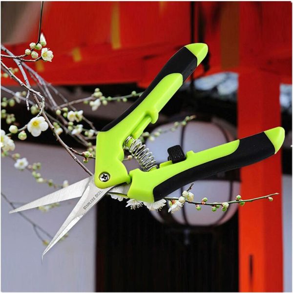 Readcly - Hand Garden Pruning Shears, Stainless Gardening Scissors for Plants and Flowers, Flower Pruner Straight Blade for Bonsai Scissors for