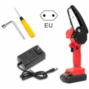 Rechargeable Cordless Mini Electric Chainsaw Woodworking Saw One Hand Electric Saw - One Battery eu Plug